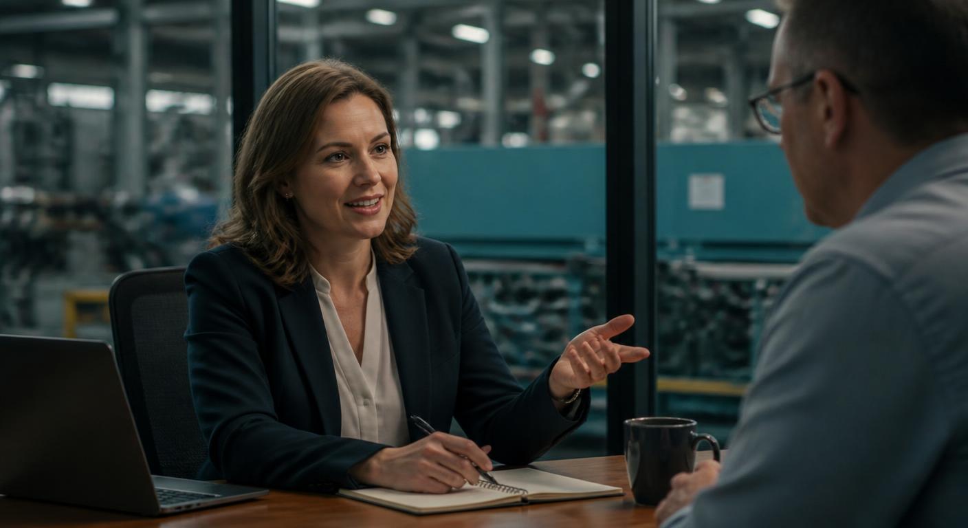 A business owner explaining how their operation runs during a workspace planning session